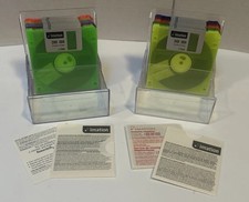 Imation Neon Diskettes 2, 10 Packs IBM 2HD Floppy Disks w/Cases NOB picture