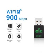 USB WiFi-6 900Mbps 2 in 1 Dongle 2.4G 5GHz Dual Band & BT 5.4 Win10,11  picture