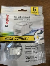 5-Pack Cat 5e RJ45 Insert, Quick Connect, White WP3475-WH-V5, Legrand On-Q {FF} picture