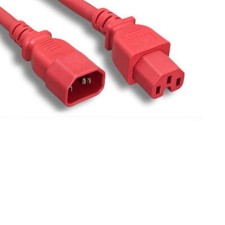 3' Red Power Cable for HP HPE Aruba X371 JL760A Power Supply JumperCord to PDU picture