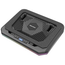 Adjustable Laptop Cooling Pad with RGB Light, Quiet Turbo Fan for 12-19