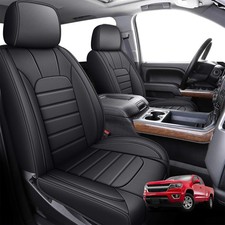 AOMSAZTO Seat Covers Custom Fit for 2019-2024 Chevy Chevrolet Silverado GMC S... picture