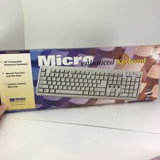 LOT 2 Micro Innovations KB-200i Wired Enhanced Keyboard PS/2 -- NEW OLD STOCK -- picture