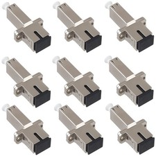 Singlemode LC Female To SC Female Fiber Optic Adapter Hybrid Coupler 9 Pack picture