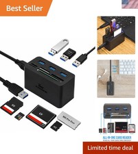 All-in-One USB Hub with Memory Card Reader - Versatile 8-Port USB 3.0 Solution picture