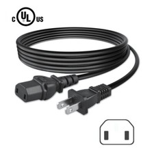 6.6FT AC 2-Prong Power Cord for Microsoft XBox 360 Falcon Jasper Slim 1Z Supply picture