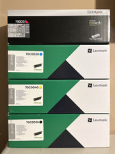 Lexmark 70C0D10 70C0D20 70C0D40 700D3 CMYK Developer Set New Sealed Boxes picture