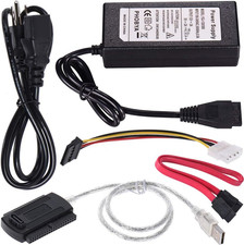 Cable Adaptador SATA PATA IDE a USB 2.0 para Discos Duros 2.5 3.5 con Fuente AC picture