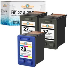 3PK Replacement for HP 27 Black HP 28 Color Ink Cartridges PSC 1310 1311 1312 picture