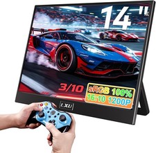 LXU S2 Portable Monitor 14 in 1920x1200 IPS 60Hz USB-C HDMI HDR 100% sRGB Black picture