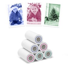 3-Color Kids Camera Paper Roll Refill - Compatible with Most Instant Print Ca... picture