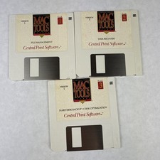 MacTools Software 3.5” Version 1 Central Point Three (3) Floppy Disks VTG 1990 picture
