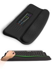 Ergonomic Wave Wrist Rest Keyboard Stand Cushioned Memory Foam Palm Black picture