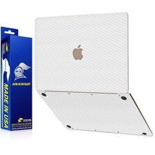 ArmorSuit Apple MacBook 2015 White Carbon Fiber Full Body Skin Screen Protector picture