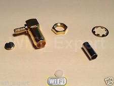 1 x RP-SMA Female plug right angle crimp RG174 RG179 RG316 RG188 cable connector picture