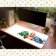 Pokemon Starter Bulbasaur Charmander Squirtle Desk Mat Large Mouse Pad picture