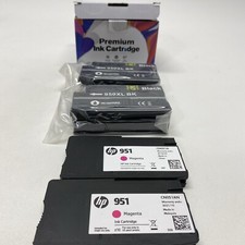 Two 950XL Black Sealed and Two Open 951 Magenta color picture