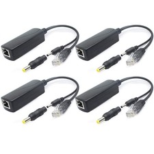 4 Pack 5V Gigabit PoE Splitter 48V To 5V 2.4A Adapter 802.3af IP Camera picture