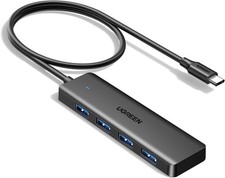 USB C Hub, 4 Ports USB A Splitter Ultra-Slim USB Expander, 2 Ft picture