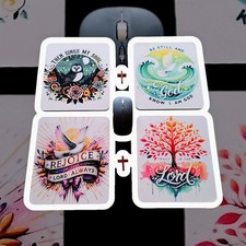 KIMOEL Pictorial Christian Mouse Pad, Multicolor Inspirational Four Options picture