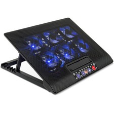Adjustable Laptop Stand Ergonomic Laptop Holder USB Cooling Fan Touch Portable picture