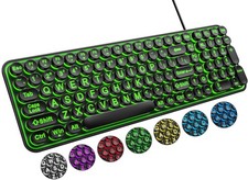 QUASIO Large Print Backlit Keyboard, Wired USB Lighted Computer Keyboards wit... picture