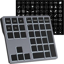 Doohoeek Tri-Mode Programmable Macro Keypad for Windows PC, 25 Custom Key picture