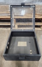 24 Lot Vented Wall Mount Lockable Metal Glass Case Enclosure 14x 14x 5.5