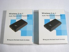 Bluetooth 5.0 Transmitter Receiver 2-in-1 TX/RX 3.5mm Aux Adapter Qty 2 NOB picture