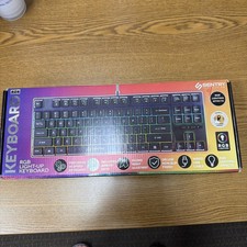 New Sentry Pro Gaming RGB Light-up Keyboard HI-SPEED Wired USB Multi Color LEDS picture