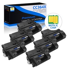 6 Pack - for HP CC364X 64X High Yield Black Laser Toner Cartridge 24,000 Pages picture