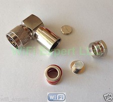 N Male Plug Clamp Right Angle for RG8 LMR400 RG213 RG214 RFC400 Cable Connector picture
