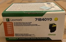 Genuine Lexmark 71B40Y0 Yellow Toner CS317 CS417 CS517 CX317 CX417 CX517 - Latin picture