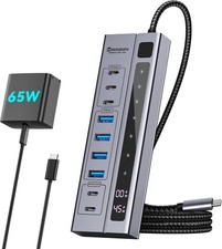 Minisopuru USB C Hub Powered 10Gbps 65W Adapter 9 in 1 Splitter for Laptop picture