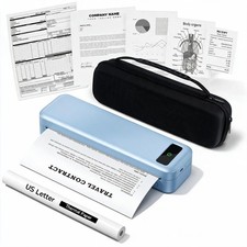 Portable Printer Wireless Bluetooth Inkless Printer w/ Storage Bag for Travel picture