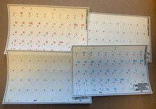 FRENCH QWERTY Keyboard Stickers Transparent - 50pcs (Blue , Red, Yellow ,White) picture