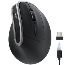 Acer Ergonomic Vertical Wireless Mouse 2.4GHz USB Rechargeable 1600 DPI 6 Button picture