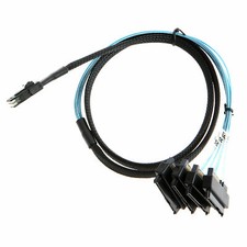 Mini SAS 36P SFF-8087 to 4 SFF-8482 Connectors With SATA Power Cable 3FT 1M picture