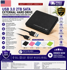 USB 3.0 2TB SATA SSD External Hard Drive Portable Desktop Mobile Hard Disk Case picture