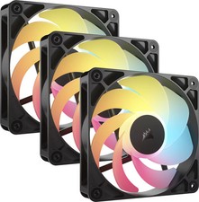 CORSAIR - RS120-R ARGB 120mm PWM Reverse Case Fans Triple Pack - Black picture