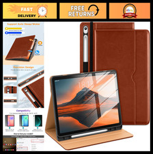 Premium Leather Case for Samsung Galaxy Tab S10 Lite/S10 FE/S9 FE - Brown, Slim picture