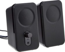 Amazon Basics V216US AC-Powered Computer Speakers Wired Black Volume Control 10W picture