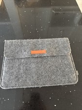 Pro Case Felt Laptop Case Gray Lined Two Compartments & Two Back Pockets picture