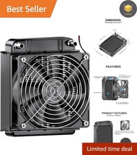 Sleek 4.1'' Black Aluminum Water Cooling Radiator with High Cooling Efficiency picture