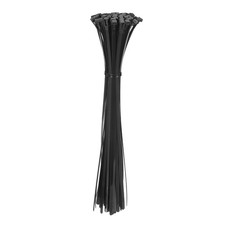 18 Inch  Releasable Cable Ties Adjustable Zip Ties Black 100Pcs picture