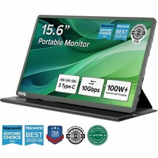 Plugable USB C Portable Monitor 15.6 Inch, 100W Pass-Through Charging for Your picture