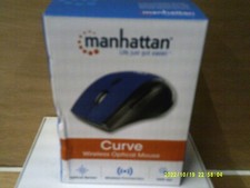 Manhattan Curve Wireless Optical Mouse (Blue Black) picture