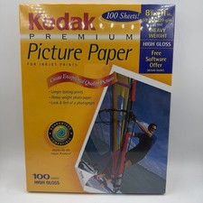 100 Kodak Premium Picture Paper Inkjet Prints 8 1/2 x 11 High Gloss Heavy Wt New picture