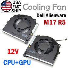 OEM CPU + GPU 12V Fans For DELL Alienware M17 R5 AMD MG75091V1-C080-S9A C090-S9A picture