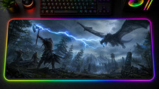 RuneScape Dragonwilds RGB XXL Gaming Mouse Pad Dragon Queen LED Desk Mat picture